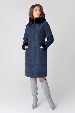 Зимнее пальто женское DW-23412 цвет темно-синий, фото 5