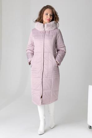 Женское зимнее пальто DW-23402, цвет серо-розовый, фото 1