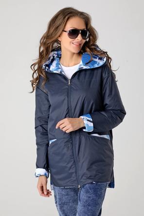 Куртка двухсторонняя женская DW-23120, фирма Dizzyway, цвет темно-синий, вид 3