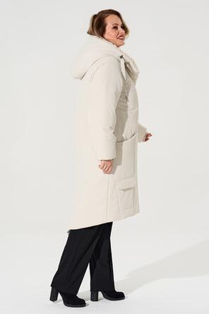 Женское зимнее пальто Адель, цвет слоновая кость, вид 2