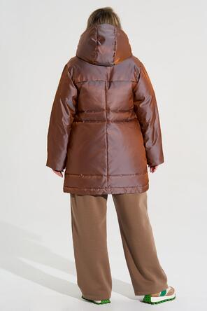 Зимний пуховик Дасти, DIMMA Fashion, цвет коричневый, фото 3