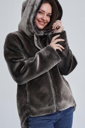 Куртка из эко меха Фредди, D'imma, цвет темно серый, фото 4
