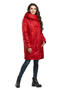 Зимнее пальто с капюшоном Галио артикул 2000 цвет красный