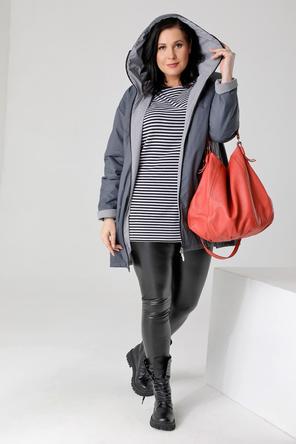 Женская куртка plus size DW-23129, цвет темно-серый, фото 3