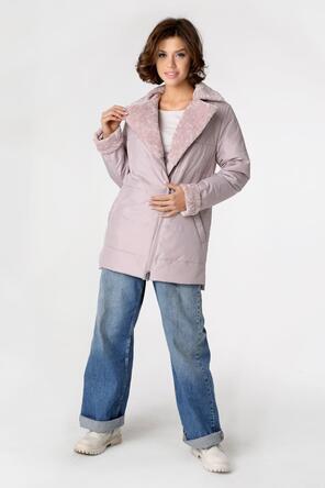 Куртка с искусственным мехом арт. DW-23330, цвет серо-розовый, вид 2