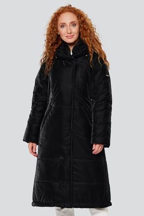 Зимнее пальто с капюшоном Регина Димма, артикул 2309, цвет черный, фото 02