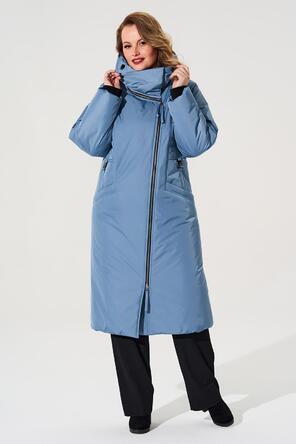 Зимнее пальто с капюшоном Алассио Димма артикул 2410 цвет голубой, фото 1