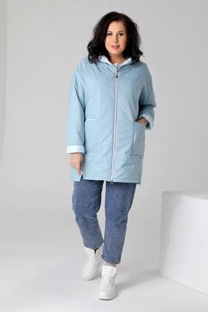Женская куртка plus size DW-23129, цвет голубой, фото 3