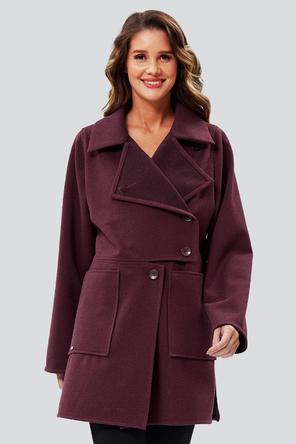 Женское пальто Эйдан, DI-2365 D'imma Fashion Studio, цвет винный, вид 4
