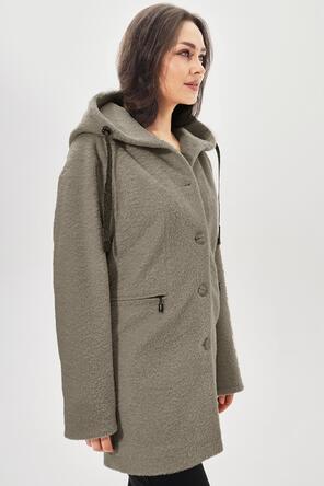 Пальто с капюшоном Пейдж от Димма, цвет табачный, фото 3