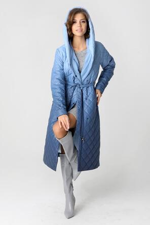 Пальто с капюшоном DW-23306, цвет серо-голубой, фото 4