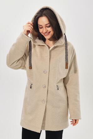 Пальто с капюшоном Пейдж от Димма, цвет светло бежевый, фото 2