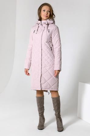 Зимнее пальто DW-22411, цвет серо-розовый, фото 1