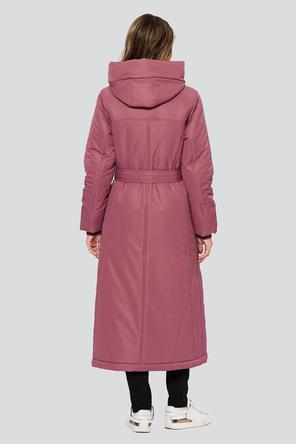 Зимнее пальто с капюшоном Фонтина Димма артикул 2312 цвет брусничный фото 10