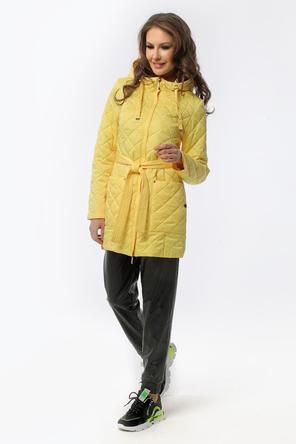 Куртка стеганая с капюшоном DW-22114, ТМ Dizzyway цвет желтый img 1