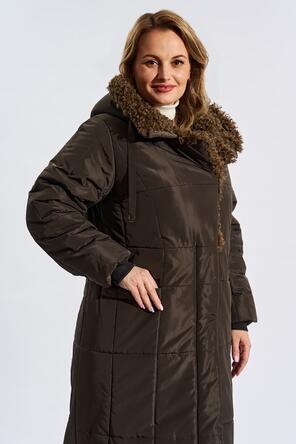 Зимнее пальто с капюшоном Мелони, Димма цвет коричневый, vid 3