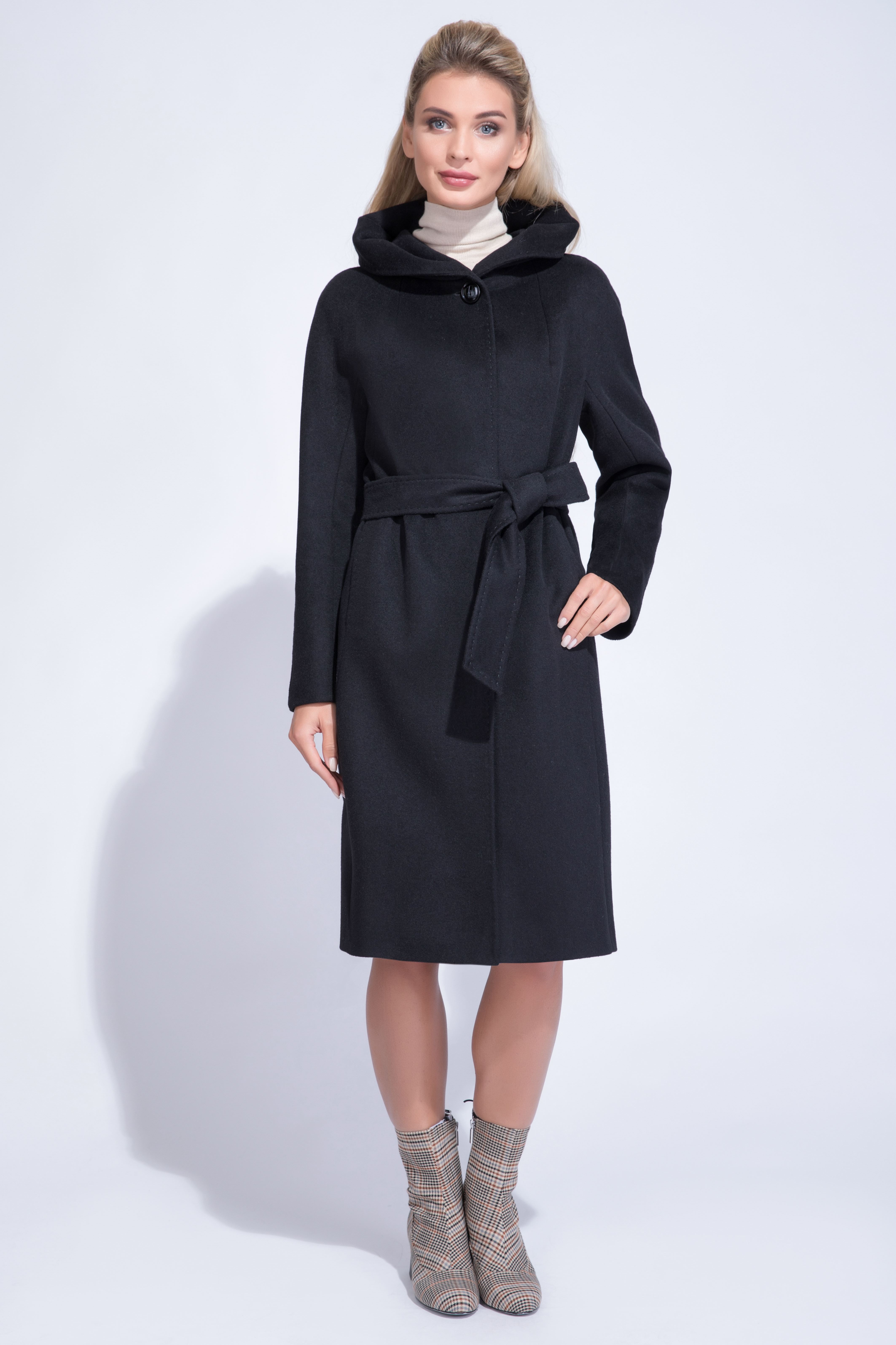 Пальто с капюшоном женское арт. ES-4-9015, бренд ElectraStyle