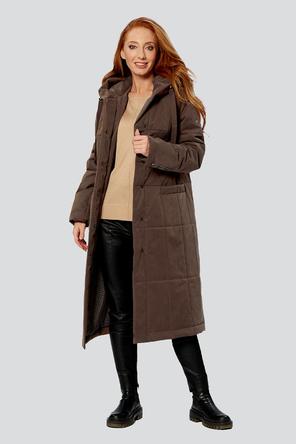 Демисезонное пальто с капюшоном Капитолина, DIMMA Studio, цвет коричневый, фото 1
