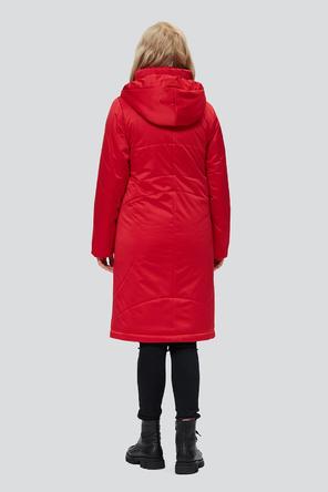 Женский утепленный плащ Аина, D'IMMA fashion studio, цвет красный, фото 3