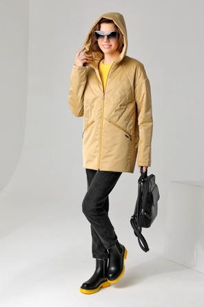 Куртка с капюшоном DW-23121, фирма Dizzyway, цвет золотисто-песочный, фото 3