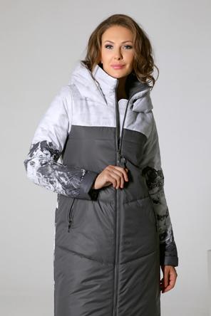 Зимнее пальто DW-22408, цвет графитовый, вид 3