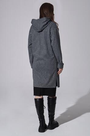 Драповое пальто с капюшоном Эван, цвет серый, фото 2