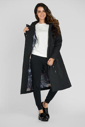 Пальто с капюшоном Урсула, цвет черный