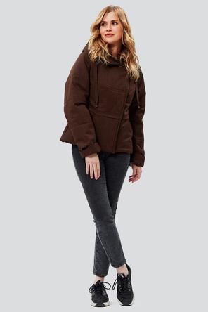 Куртка с капюшоном Бриджит, арт: DI-2358 бренд Димма, цвет коричневый, вид 1