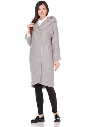 Пальто с капюшоном Лилия, цвет серый