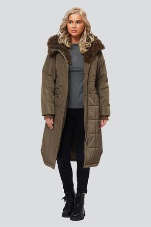 Зимнее пальто Кармен, D`IMMA Fashion Studio, цвет хаки, вид 3