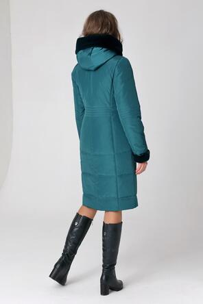 Зимнее пальто женское DW-23412 цвет малахитовый, фото 2