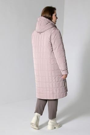 Длинное зимнее пальто DW-22419, цвет серо-розовый vid 2