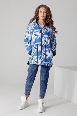 Куртка двухсторонняя женская DW-23120, фирма Dizzyway, цвет темно-синий, вид 1