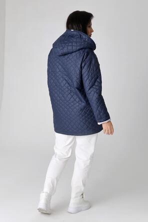 Женская стеганая куртка plus size DW-24126, цвет темно-синий, фото 2