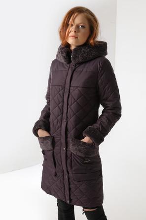 Женское стеганое пальто DW-21332, цвет темно-фиолетовый, фото 04