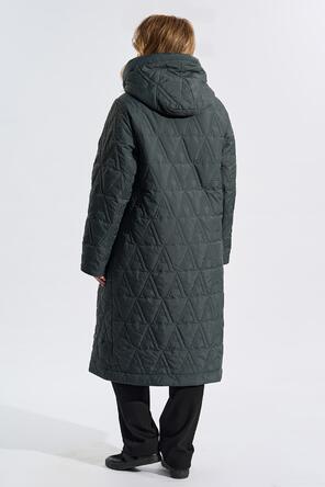 Зимнее пальто с капюшоном Димма цвет темный серо-синий, вид 2