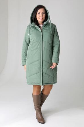 Зимнее стеганное пальто DW-23422, цвет оливковый vid 3