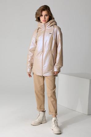 Женская куртка с капюшоном DW-23125, цвет бежевый, фото 1