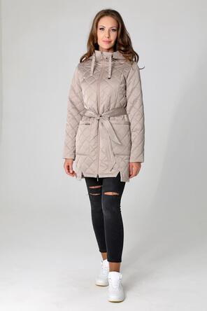 Куртка стеганая женская DW-24124, цвет темно-бежевый, фото 1