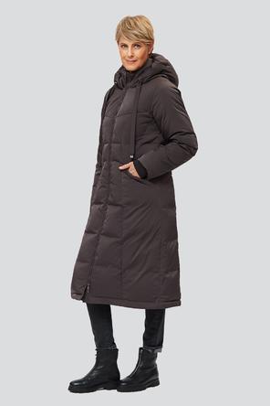 Длинное зимнее пальто Борджа, D'imma F.S., цвет серо-коричневый, вид 1
