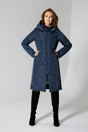 Женское зимнее пальто DW-22402 цвет темно-синий, вид 1