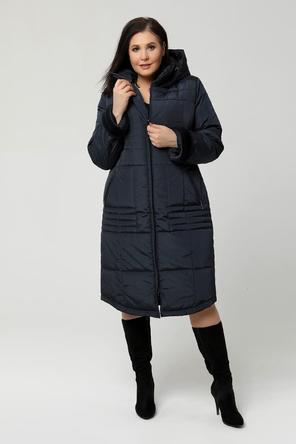Зимнее женское пальто DW-21411, цвет темно-синий, вид 2