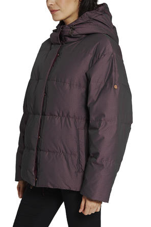 Зимняя куртка с капюшоном Димма артикул 2114 цвет бордовый вид 3
