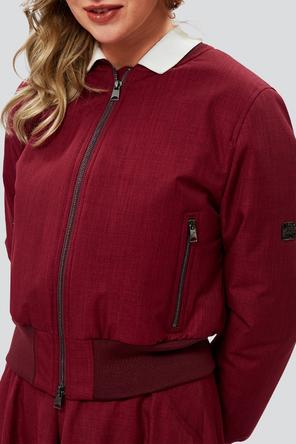 Куртка-бомбер Ева, DI-2357, бренд Димма Фешн, цвет брусничный, фото 4