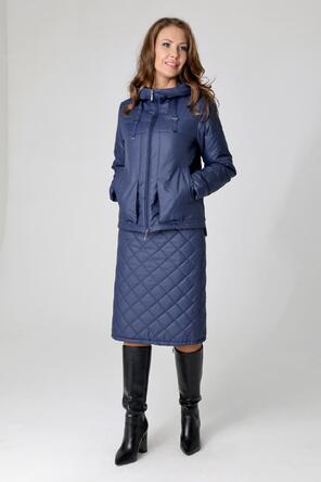 Женская куртка DW-24121, цвет темно синий, вид 1