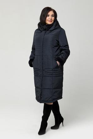 Зимнее женское пальто DW-21411, цвет темно-синий, вид 1 