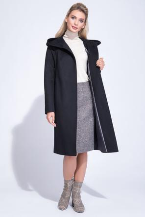 Пальто с капюшоном длинное