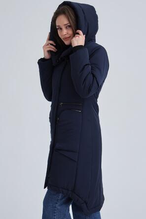 Зимнее пальто Дебора, цвет темно-синий, фото 3