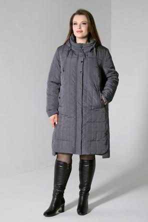 Длинное зимнее пальто DW-22419, цвет графитовый vid 1