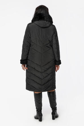 Зимнее стеганое пальто DW-21407, цвет черный foto 3